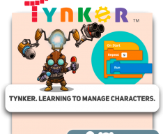 Tynker. Learning to manage characters.  - Programming for children in London